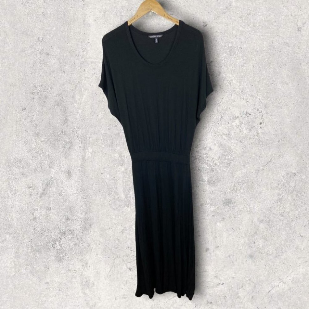 Victorias Secret Black Maxi Dress Modal Short‎ Sleeves Size XS Scoop Neck Boho